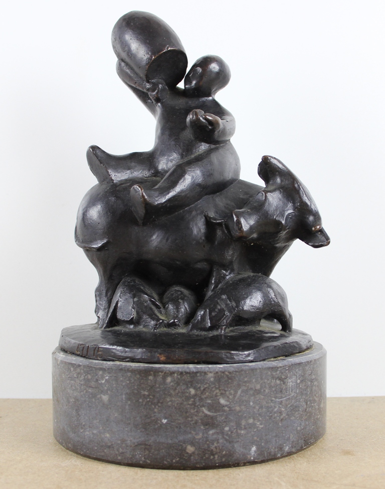 sculpture Borrelmanneke Hasselt Boonman Lou animaux,caricature,personnage,scne de genre  bronze  2ime moiti 20e sicle