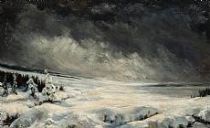 tableau Paysage d'ardenne Hocq Lucien paysage  huile toile 2ième moitié 20e siècle