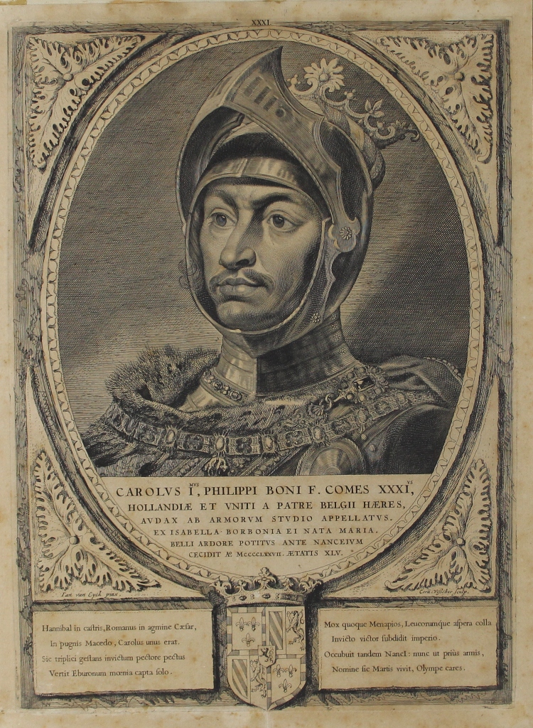 tableau Charles le Tmraire   portrait  estampe papier 