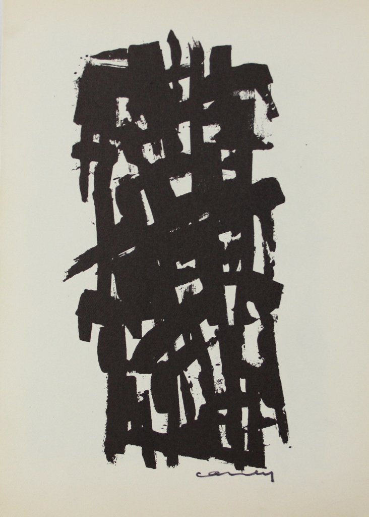 tableau Sans titre Carrey Georges  moderne abstrait estampe papier 2ime moiti 20e sicle