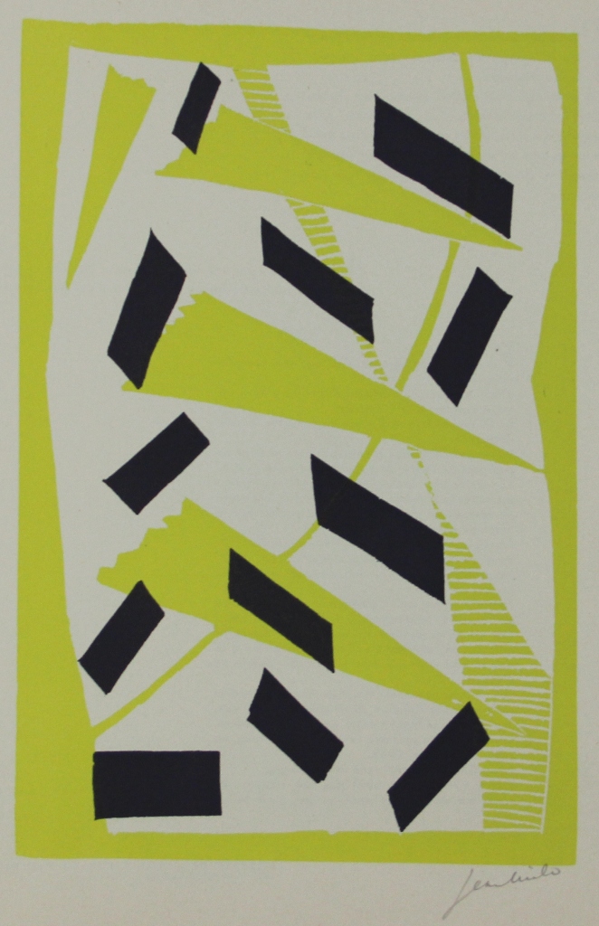 tableau Sans titre Milo (Van Gindertael ) Jean moderne abstrait estampe papier 2ime moiti 20e sicle