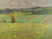 tableau Paysage à Waha Van Looy Jan paysage  huile panneau 2ième moitié 20e siècle