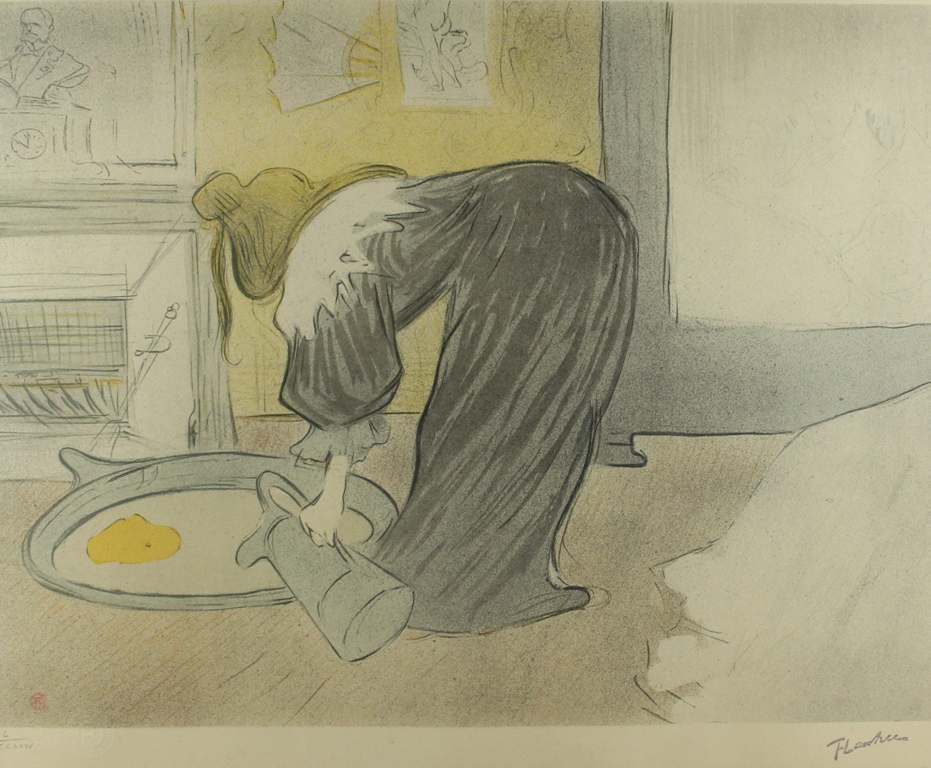 tableau Femme au tub TOULOUSE-LAUTREC (De) Henri personnage,scne de genre  estampe papier 