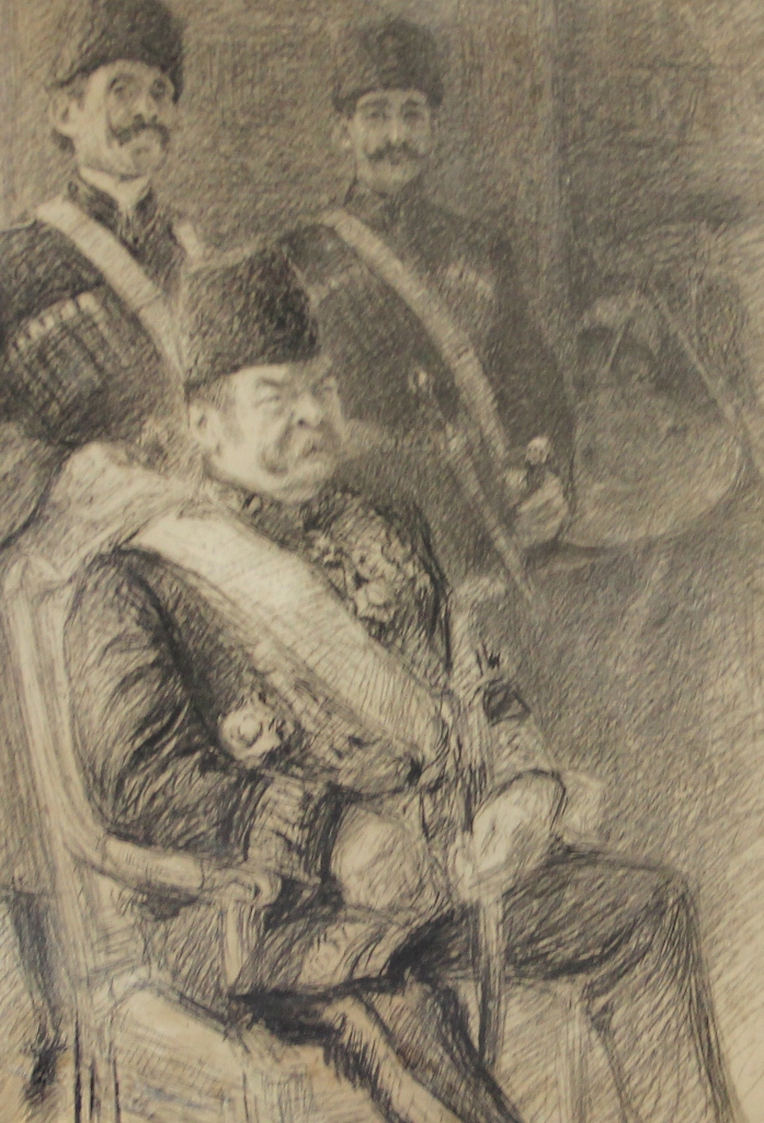 tableau Les Cosaques   militaire,personnage,portrait  crayon papier 19e sicle