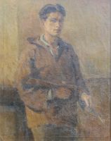 tableau Le peintre Wilmaers Georges autoportrait,personnage,portrait  huile toile 1re moiti 20e sicle