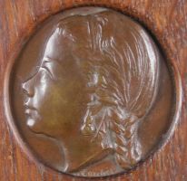 sculpture La Jeune fille CORDIER Charles portrait  bronze  19e siècle