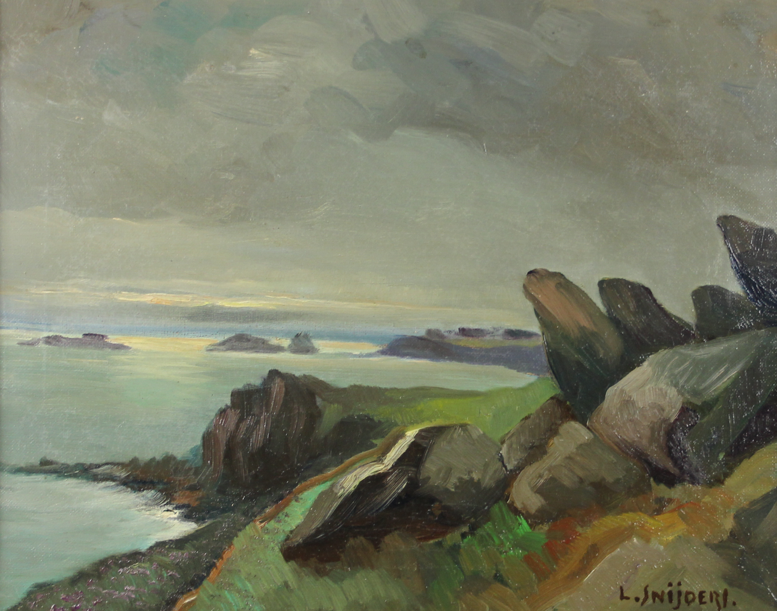 tableau Paysage breton Snijders L marine,paysage,paysage marin  huile toile 1re moiti 20e sicle