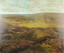 tableau Paysage d'ardenne Bastien Alfred paysage  huile panneau 1ère moitié 20e siècle