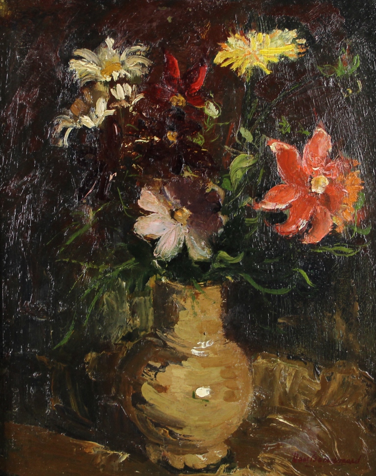 tableau Le bouquet Boerewaard Door fleurs,nature morte  huile toile 1ère moitié 20e siècle