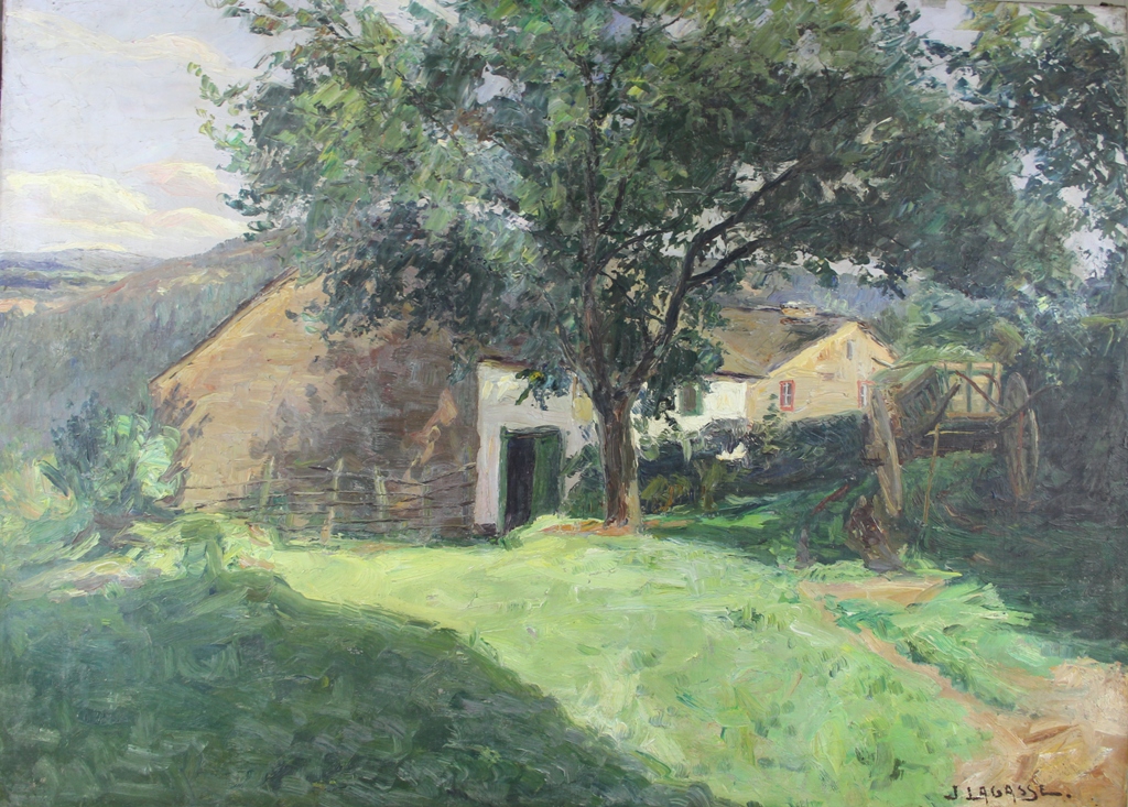 tableau Journe de soleil en Ardenne Lagasse Joseph paysage,paysage de montagne  huile toile 1re moiti 20e sicle