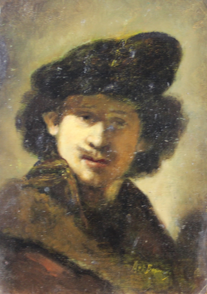 tableau Copie de Van Dyck Bosmans A portrait  huile maroufl 1re moiti 20e sicle