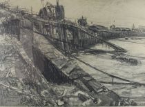 tableau Nieuport Wagemans Maurice marine  estampe papier 1ère moitié 20e siècle