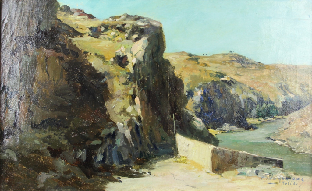 tableau Vue à Tolède Wagemans Maurice paysage  huile toile 1ère moitié 20e siècle