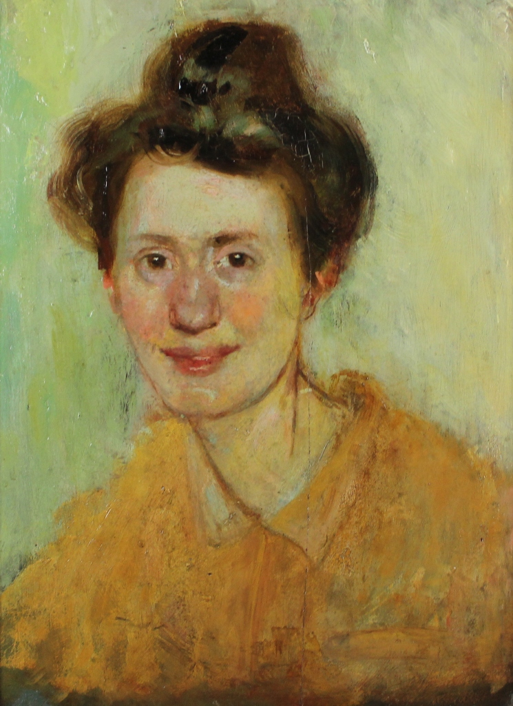tableau La femme aux rougeurs    personnage,portrait  huile toile 1ère moitié 20e siècle