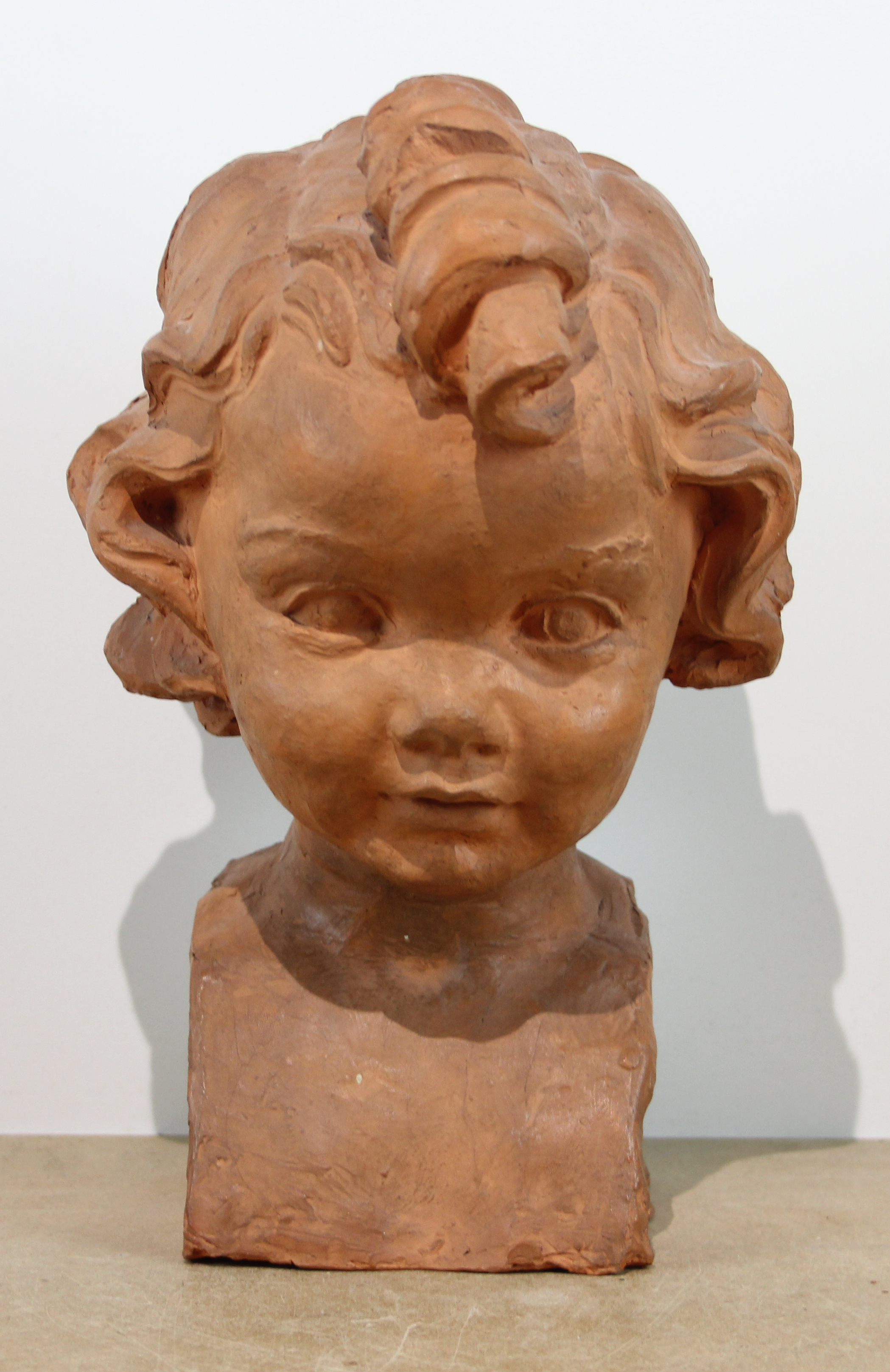 sculpture Jeune fille Van Der Kaay Koos (Jacobus) portrait  terre cuite  1ère moitié 20e siècle