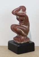 sculpture Femme accroupie  De Bisschop Emiel nu,personnage    1ère moitié 20e siècle