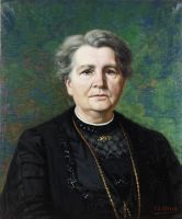 tableau Donven Chaterine épouse de Joseph Knaff Strock Joseph-Germain portrait  huile toile 1ère moitié 20e siècle