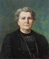 tableau Donven Chaterine épouse de Joseph Knaff Strock Joseph-Germain portrait  huile toile 1ère moitié 20e siècle