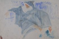 tableau Le berbre  Cirou Paul orientaliste,personnage  aquarelle papier 