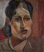 tableau Le portrait dbut cubisme Poliakoff Nicolas portrait  huile toile 1re moiti 20e sicle