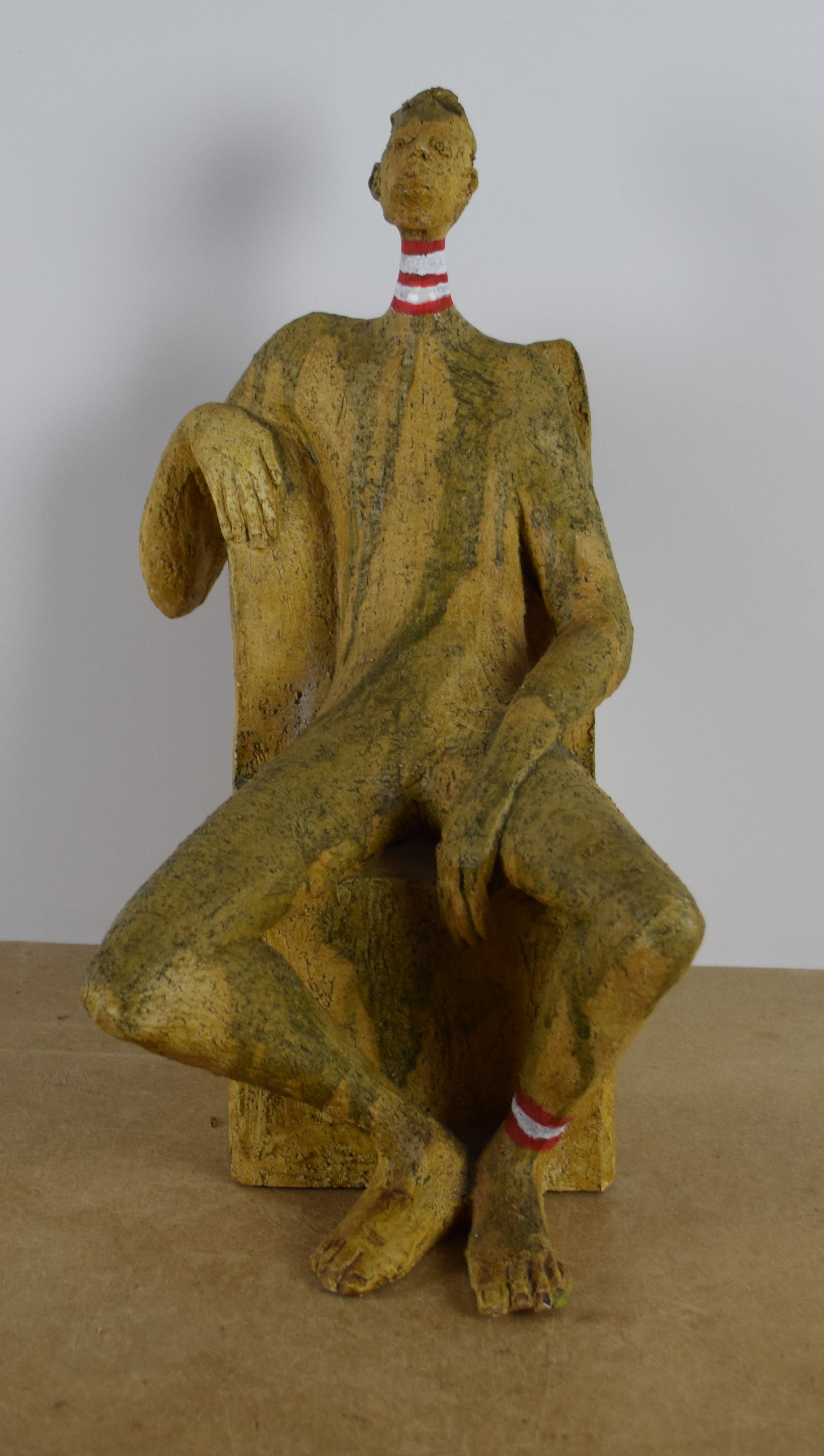 sculpture Le repos Visterin Greet personnage,africaniste  terre cuite  2ime moiti 20e sicle