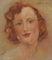 tableau De Littry autoportrait  De Littry Antoinette autoportrait,personnage,portrait  huile toile 1re moiti 20e sicle