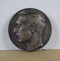 sculpture Albert 1er roi des Belges Courtens Alfred portrait  bronze  1ère moitié 20e siècle