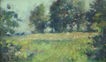 tableau Paysage aux arbres Jottrand Lucien paysage  huile panneau 1ère moitié 20e siècle