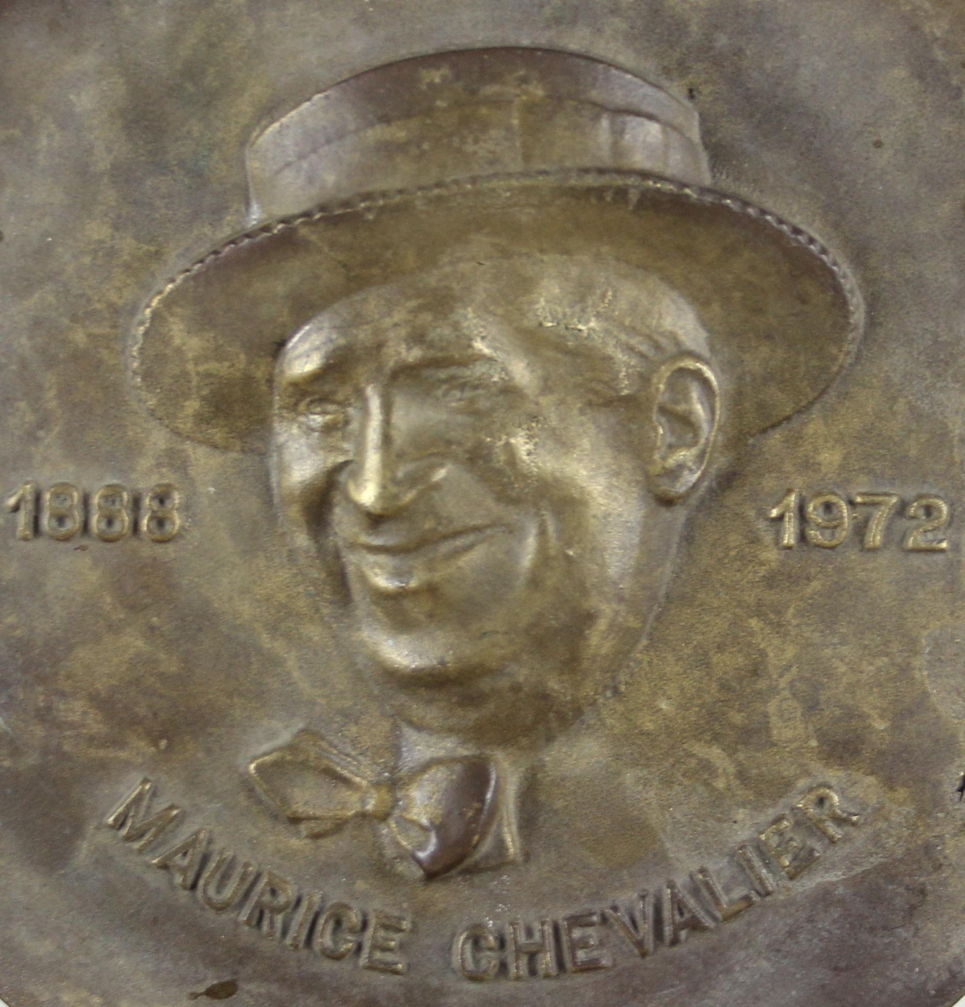 sculpture Maurice Chevalier   portrait  bronze  2ime moiti 20e sicle