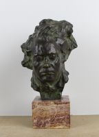 sculpture Beethoven    portrait  bronze  1ère moitié 20e siècle