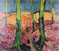tableau Couleurs fauves Van Assche Pol (Léopold) paysage  huile panneau 1ère moitié 20e siècle