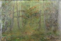 tableau Le sous bois Ganz  Edwin paysage,sous-bois  huile toile 1ère moitié 20e siècle