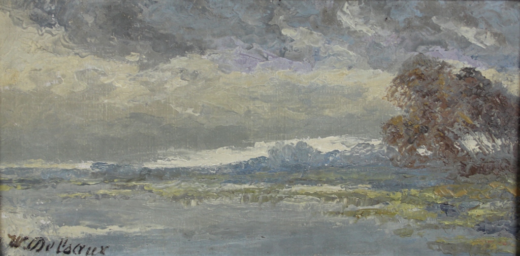 tableau Paysage sur l'tang Delsaux Willem (Guillaume) paysage  huile toile 21e sicle