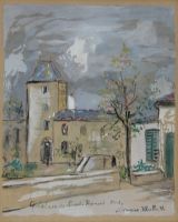 tableau Chteau de Saint-Bernard Utrillo Maurice ville  estampe papier 1re moiti 20e sicle