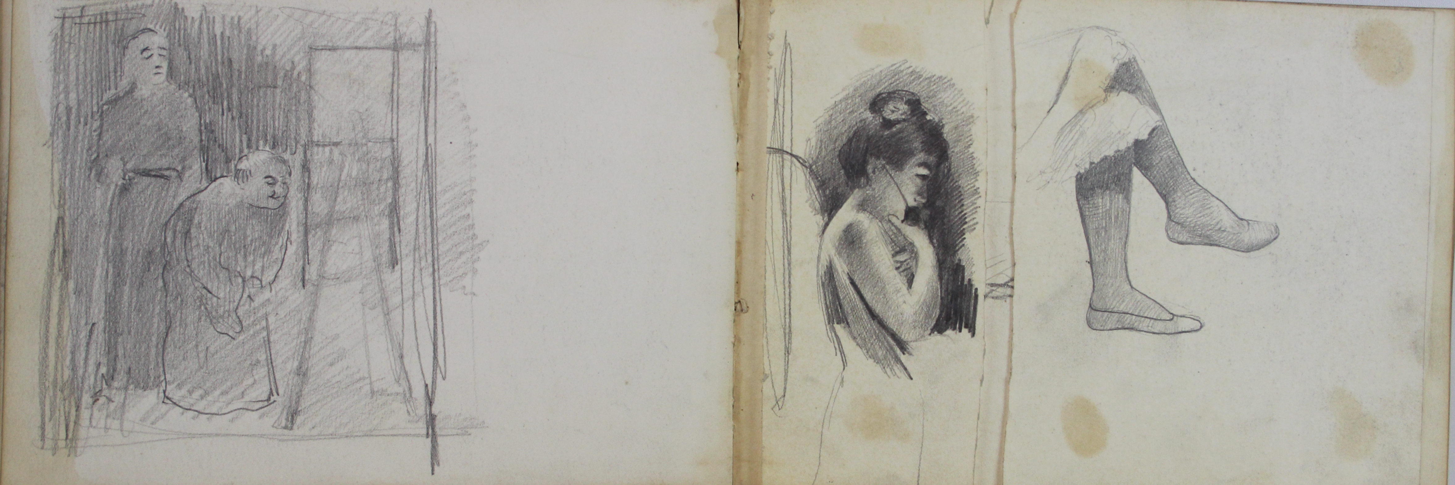 tableau Carnet de dessins    personnage,portrait  crayon papier 1ère moitié 20e siècle