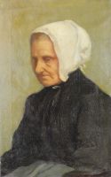 tableau Le portrait Hoeterickx Emile personnage,portrait  huile toile 19e siècle