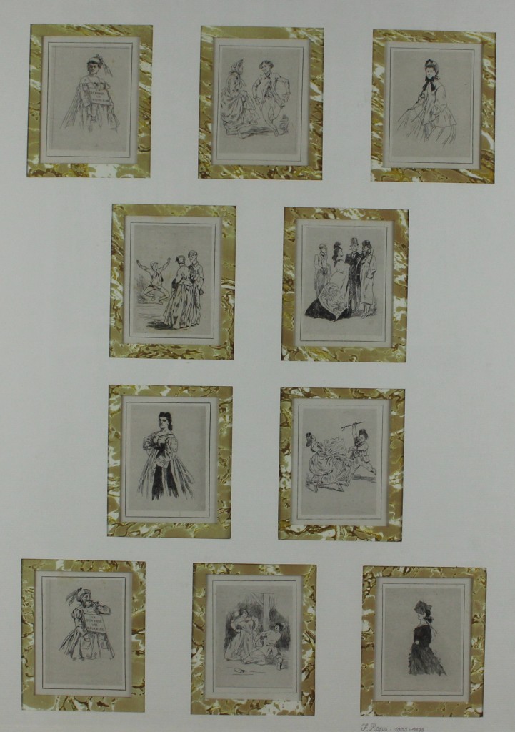 tableau Les cythres parisienne Rops Flicien personnage,scne de genre  estampe papier 