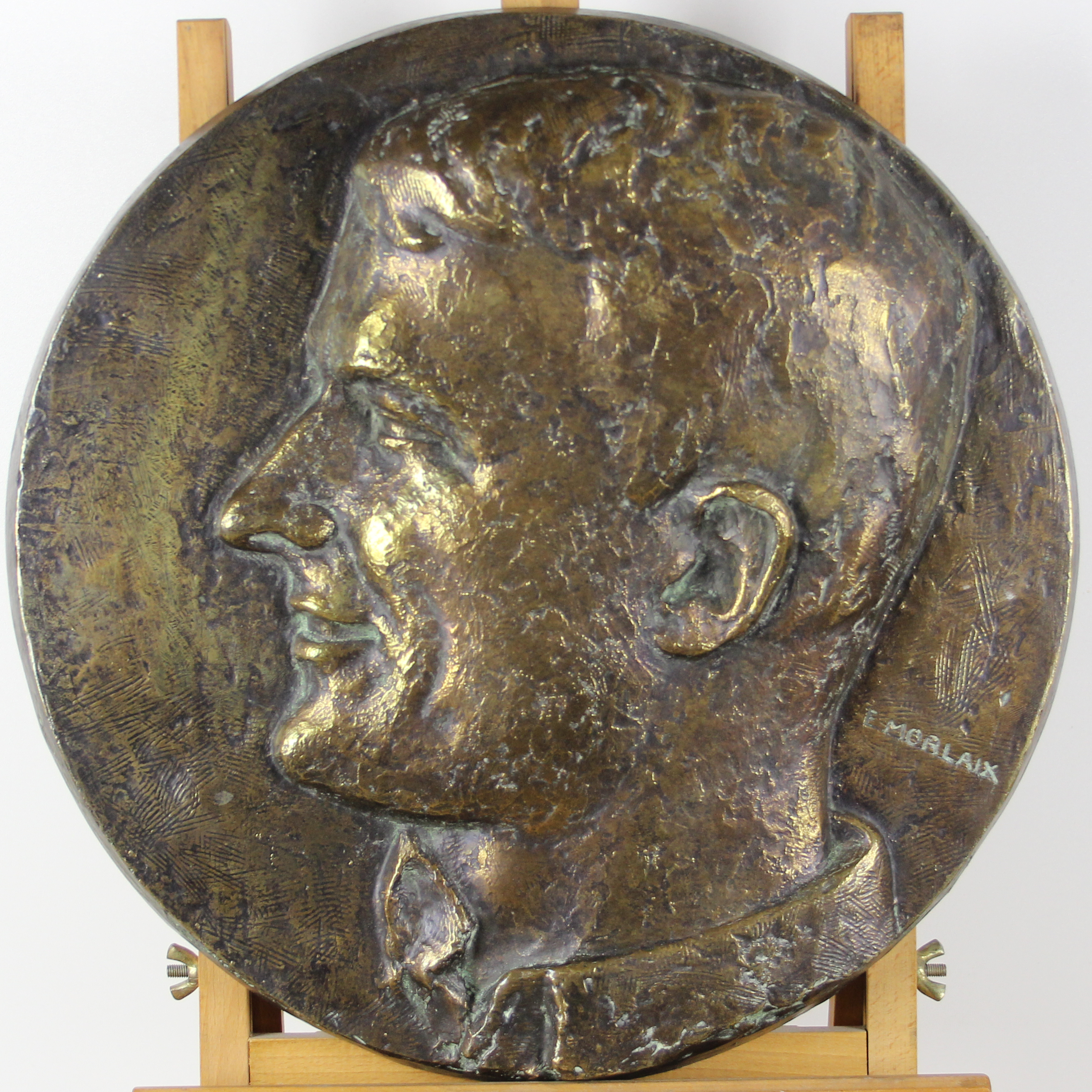 sculpture Portrait Morlaix Emile personnage,portrait  bronze  2ime moiti 20e sicle