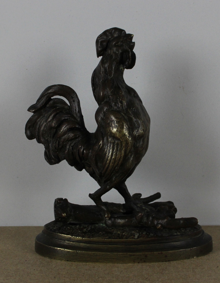 sculpture le coq Nelson  animaux  bronze  