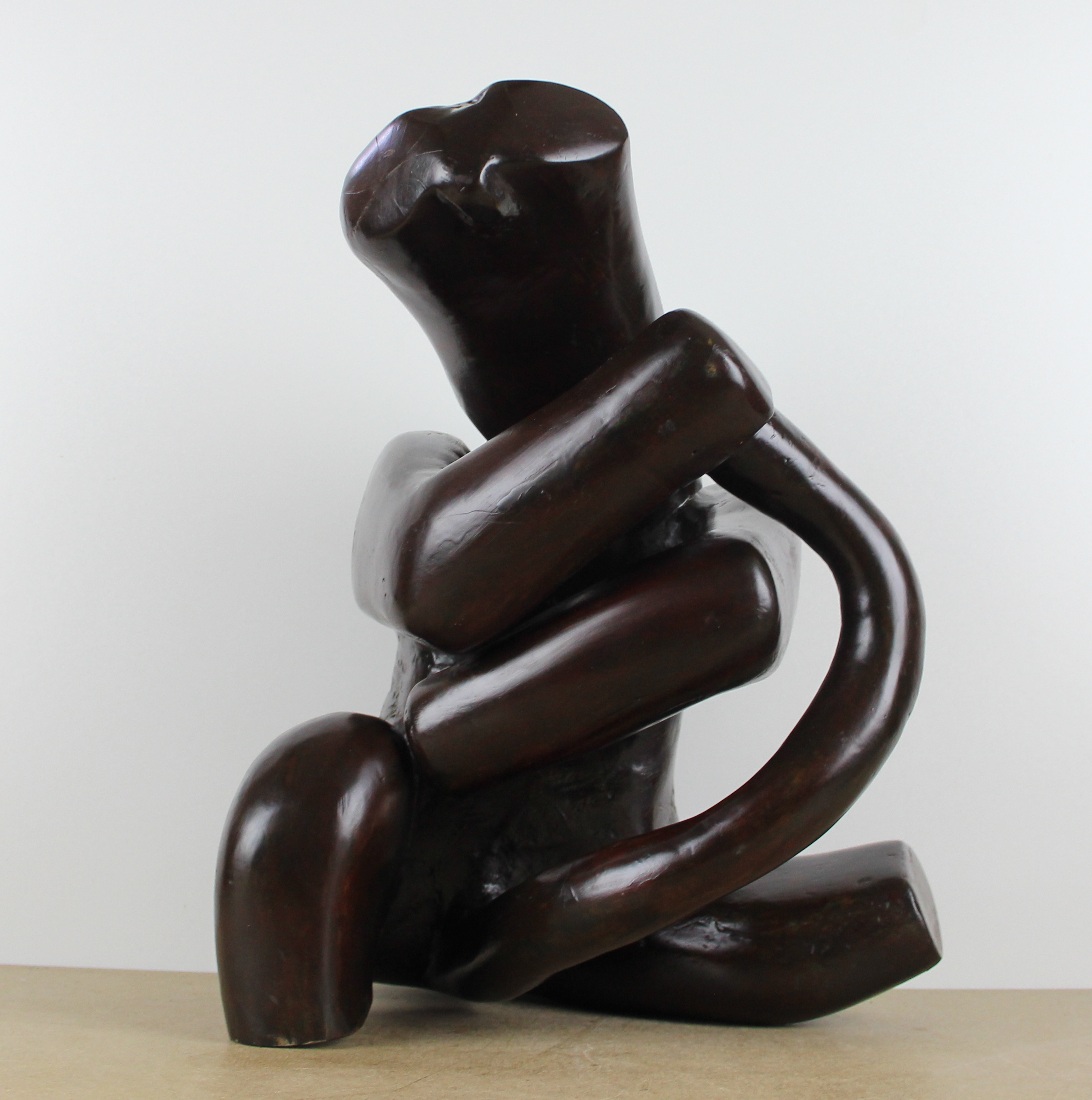sculpture Le paresseux   animaux,africaniste   bois 