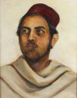 tableau Portrait orientaliste   orientaliste,portrait  huile toile 