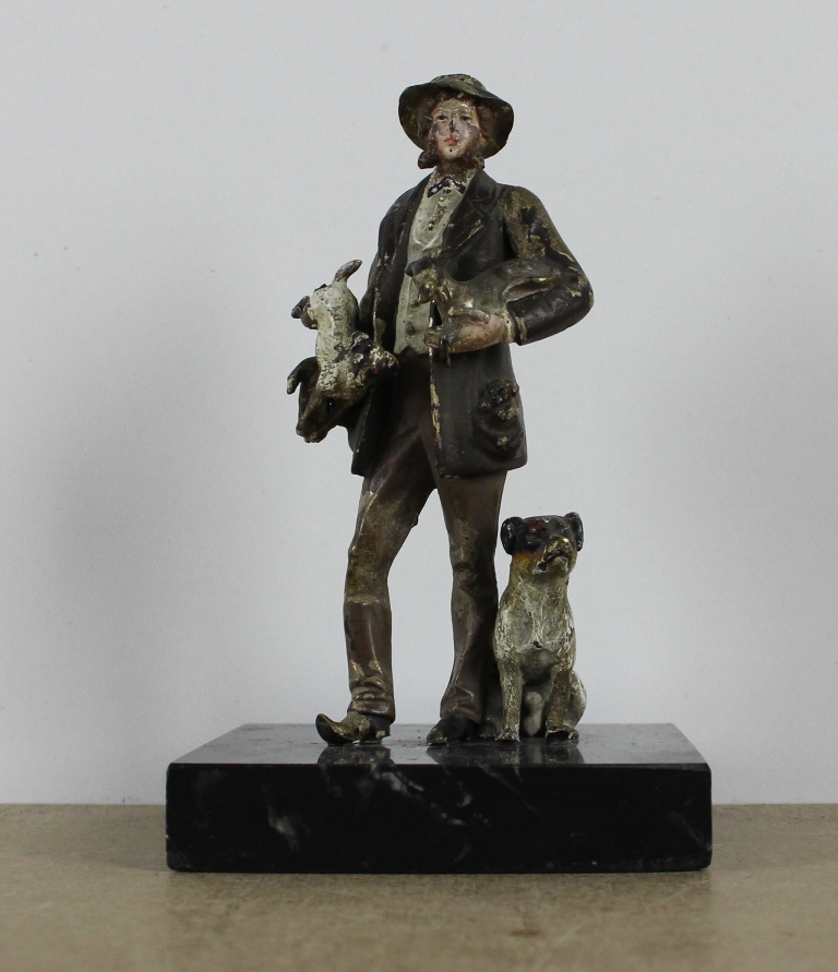 sculpture Les chiens   animaux,personnage  bronze  1ère moitié 20e siècle