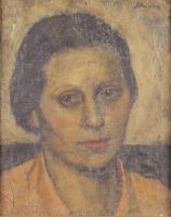 tableau Le portrait   portrait  huile toile 1ère moitié 20e siècle