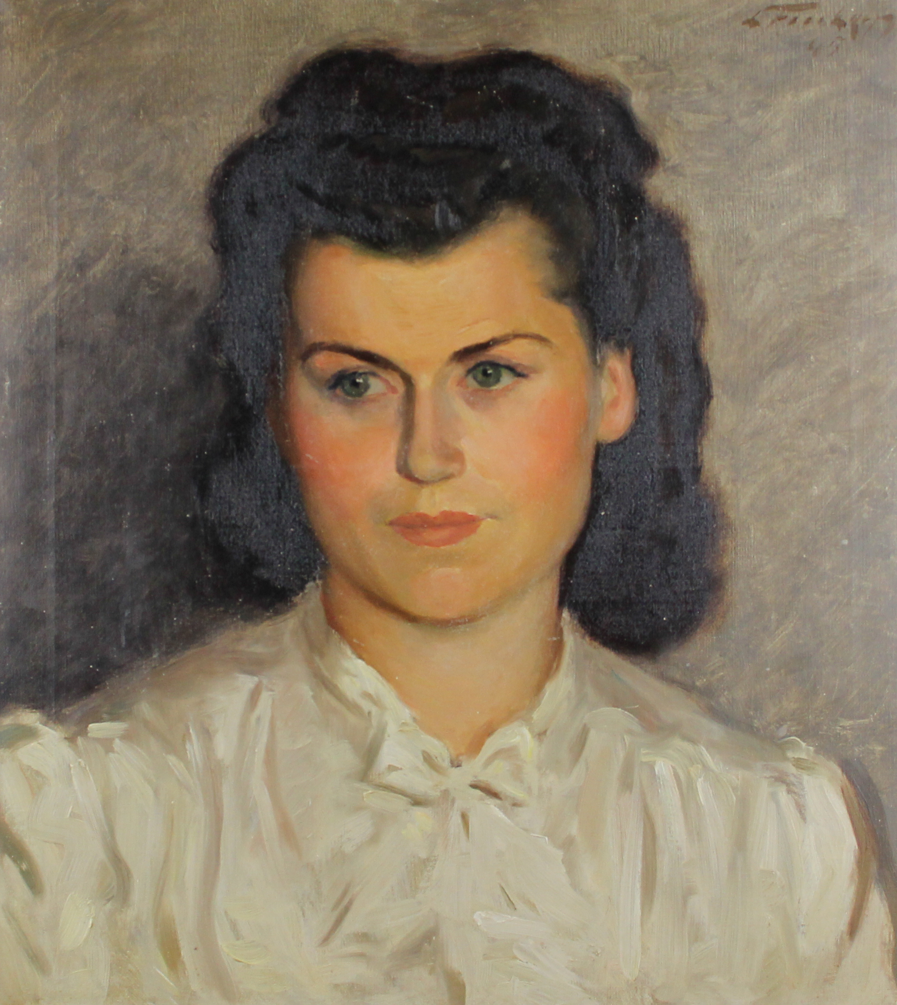 tableau Madame Georges Gysels née Simone Danze Frechkop Léonid portrait  huile toile 1ère moitié 20e siècle