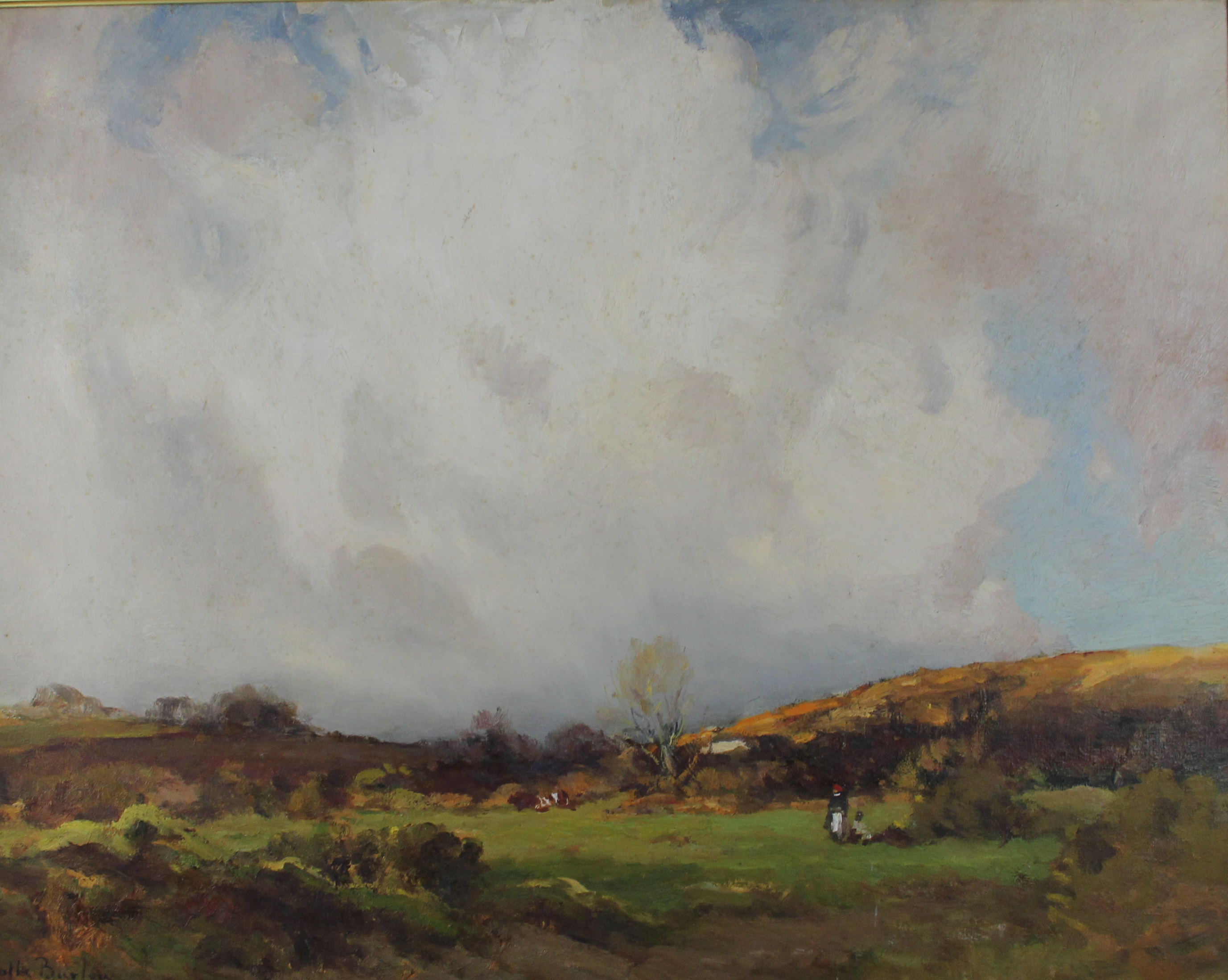 tableau Zamorna Valley  Barlow John Noble paysage  huile toile 1ère moitié 20e siècle