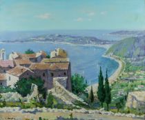 tableau Paysage de méditerranée  Boyer L paysage,village  huile toile 2ième moitié 20e siècle