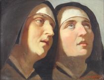 tableau Les religieuses  Nisen Jean-Mathieu personnage,religieux  huile panneau 19e siècle