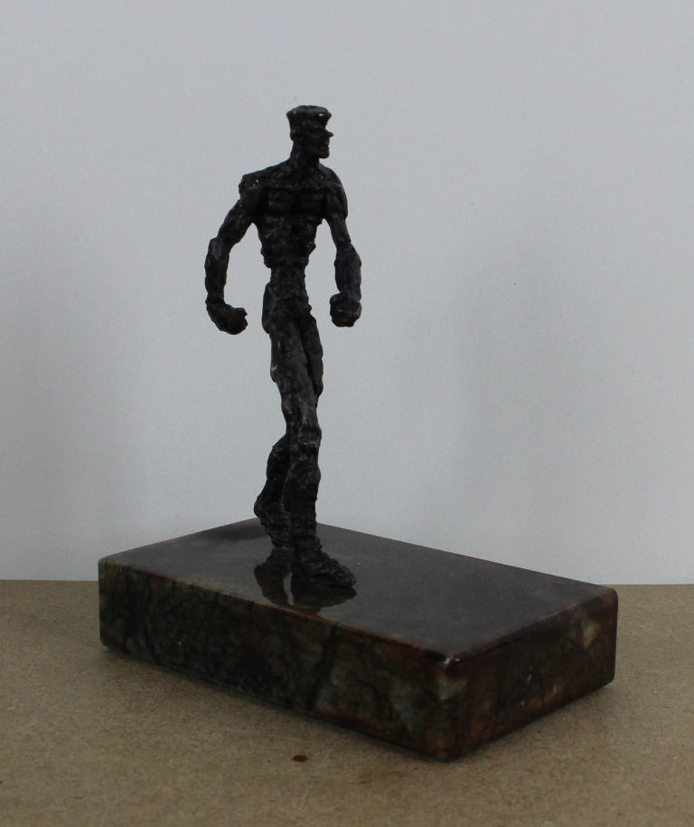 sculpture Le marcheur   personnage  bronze  2ime moiti 20e sicle