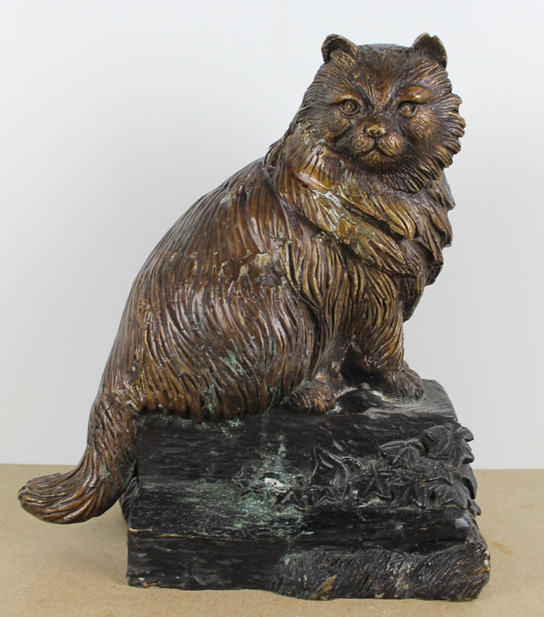 sculpture Le chat Ronner Henriette animaux  bronze  