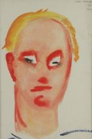 tableau Le jeune blond Lejeune Raoul personnage  aquarelle papier 1ère moitié 20e siècle